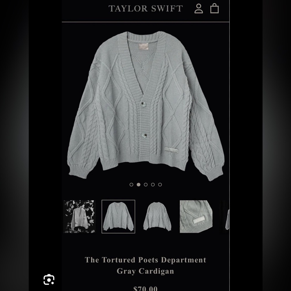 Taylor Swift TTPD CARDIGAN